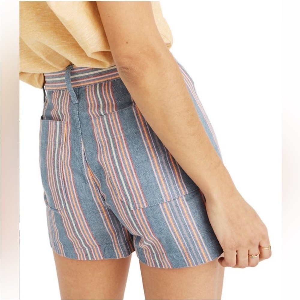 Madewell Multicolor Striped Emmet Denim Shorts Size28 - Picture 4 of 9